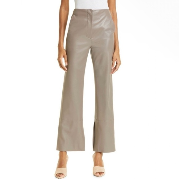 Nanushka Rhyan Vegan Leather Trouser in Clay - Picture 1 of 6